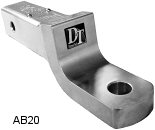 2" aluminum ball mount, 1" rise / AB20