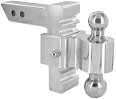 Aluminum Adjustable Ball Combo, 6" drop with 2" & 2 5/16" ball - 10,000 lb cap. / AC06