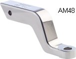 Aluminum ball mount for 2 1/2" receivers, 4" drop, 1" hole - 13,000 lb capacity / AM48