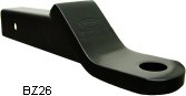 2" drop ball mount, 3/4" rise, 7" long, black / BZ26