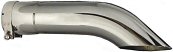 Stainless Steel Exhaust Tip - 1 1/2" x 10 3/4" long clamp-on, turned down / CE15