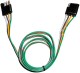 4 way flat male and female loop, 18 ga. wire, 12" long / F401