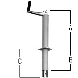 A-Frame Trailer Tongue Jacks / JAS2, JAS4, JAT2, JAT4