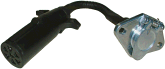 Electrical adapter for 7 round pin (car end) to 4 round (trailer end) / R74R