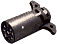 9 round pin, ABS housing-black, trailer end / R9TB