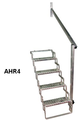 Hitch Stair with 2 Steps for 2 Trailer Hitches Brophy Hitch Step RHS2