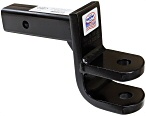 2 inch clevis mount, 3 1/4 inch drop, 1 inch hole, black / CM68