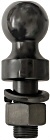 2 5/16 inches x 1 1/4 inches x 2 7/8 inch long hitch ball with 1 inch riser, black / EX72