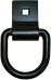 Bolt-on 1/2" Lashing Ring with 1 hole bracket, black / LRS1