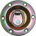 1,800 lb bolt-on recessed rotating rope ring, yellow zinc / RR10