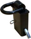 trailer stake pocket tie down with 1/2" ring - 12,000 lb, black / T11B
