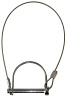 1/4" dia. round lock pin, zinc plated with 12" cable / WL24C