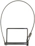 1/4" square lock pin, zinc plated with 12&034; cable / W25C