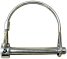 2" long, 1/4" diameter lock pin, zinc plated - round style / WL24